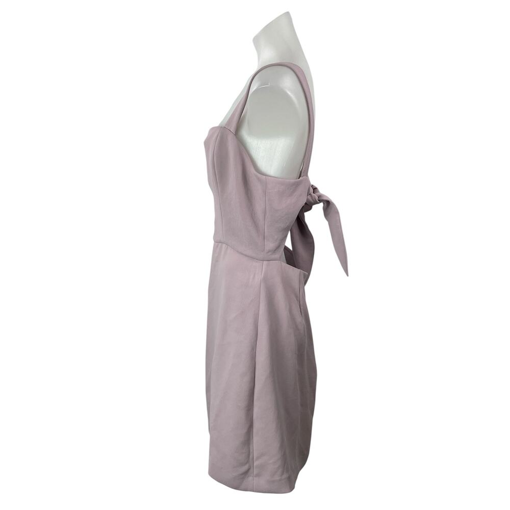 Aritzia Wilfred Lilac Purple Sleeveless Square Neck Fit & Flare Mini Dress 10 - Picture 2 of 5
